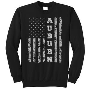 Auburn Alabama American Flag Tall Sweatshirt