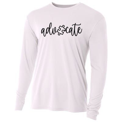 Advocate Autism Awareness - Autism Support Sweat Cooling Performance Long Sleeve Crew