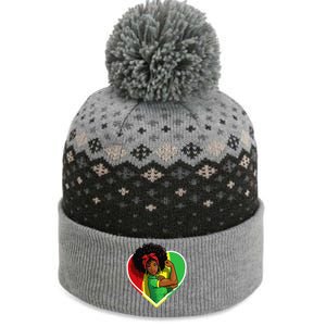 Afro African American  Black Melanin Juneteenth The Baniff Cuffed Pom Beanie