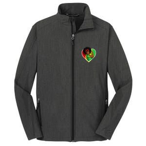 Afro African American  Black Melanin Juneteenth Core Soft Shell Jacket