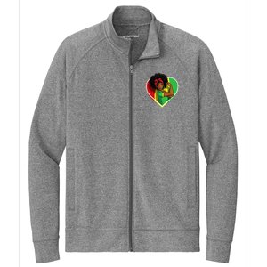 Afro African American  Black Melanin Juneteenth Stretch Full-Zip Cadet Jacket