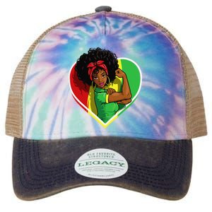 Afro African American  Black Melanin Juneteenth Legacy Tie Dye Trucker Hat