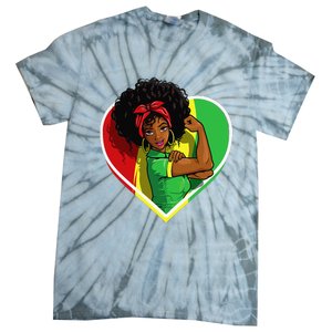 Afro African American  Black Melanin Juneteenth Tie-Dye T-Shirt