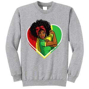 Afro African American  Black Melanin Juneteenth Tall Sweatshirt