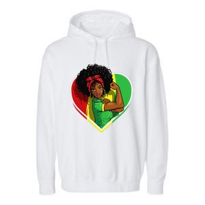 Afro African American  Black Melanin Juneteenth Garment-Dyed Fleece Hoodie