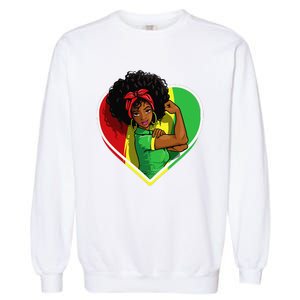 Afro African American  Black Melanin Juneteenth Garment-Dyed Sweatshirt