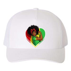 Afro African American  Black Melanin Juneteenth Yupoong Adult 5-Panel Trucker Hat