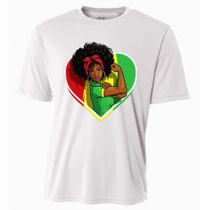 Afro African American  Black Melanin Juneteenth Cooling Performance Crew T-Shirt