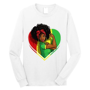 Afro African American  Black Melanin Juneteenth Long Sleeve Shirt