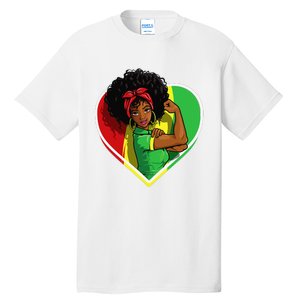 Afro African American  Black Melanin Juneteenth Tall T-Shirt