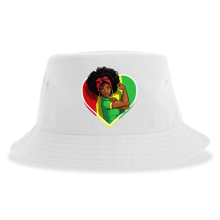 Afro African American  Black Melanin Juneteenth Sustainable Bucket Hat