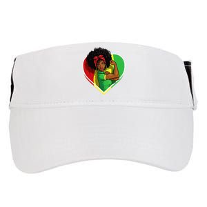 Afro African American  Black Melanin Juneteenth Adult Drive Performance Visor