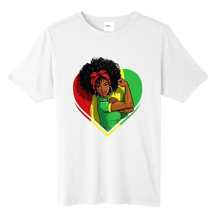 Afro African American  Black Melanin Juneteenth Tall Fusion ChromaSoft Performance T-Shirt