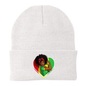 Afro African American  Black Melanin Juneteenth Knit Cap Winter Beanie