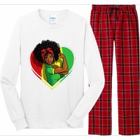 Afro African American  Black Melanin Juneteenth Long Sleeve Pajama Set