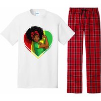 Afro African American  Black Melanin Juneteenth Pajama Set