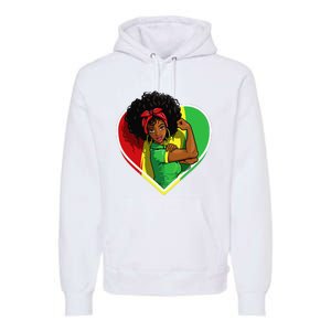 Afro African American  Black Melanin Juneteenth Premium Hoodie