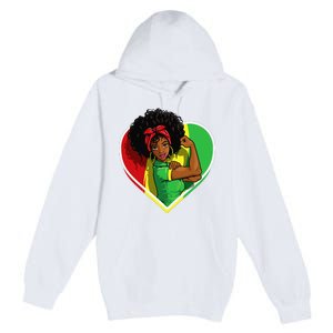 Afro African American  Black Melanin Juneteenth Premium Pullover Hoodie