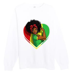 Afro African American  Black Melanin Juneteenth Premium Crewneck Sweatshirt