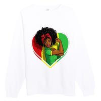 Afro African American  Black Melanin Juneteenth Premium Crewneck Sweatshirt