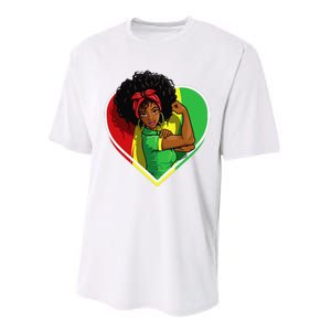 Afro African American  Black Melanin Juneteenth Performance Sprint T-Shirt