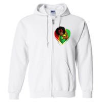 Afro African American  Black Melanin Juneteenth Full Zip Hoodie