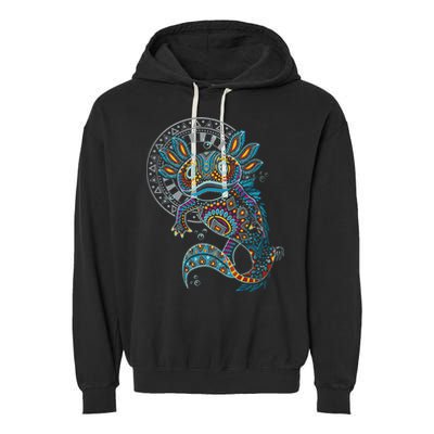 Axolotl Art Aztec Mexico Mexican Garment-Dyed Fleece Hoodie