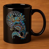 Axolotl Art Aztec Mexico Mexican 11oz C Handle Ceramic Mug