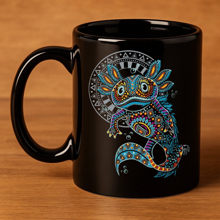 Axolotl Art Aztec Mexico Mexican 11oz C Handle Ceramic Mug