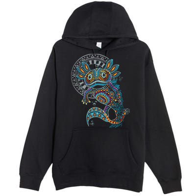 Axolotl Art Aztec Mexico Mexican Premium Pullover Hoodie