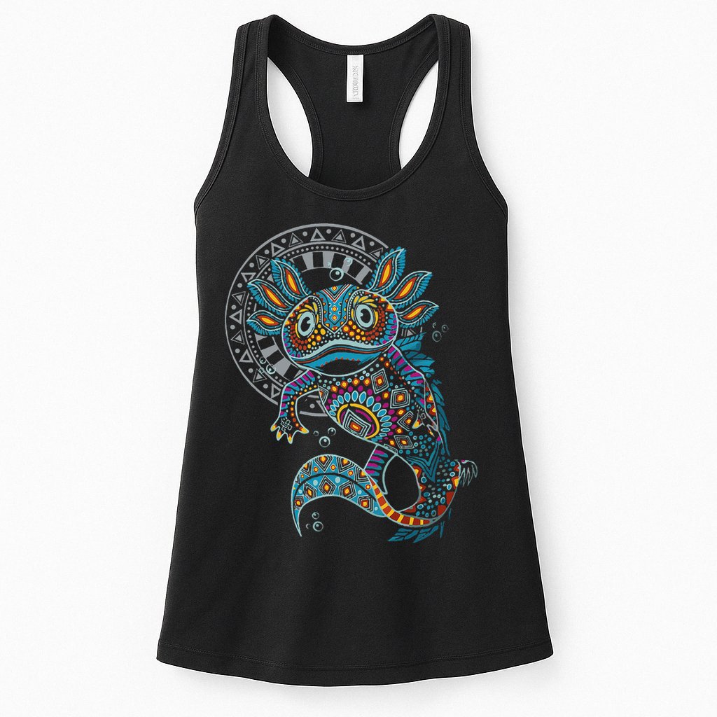 Axolotl Art Aztec Mexico Mexican Womens Tank Top