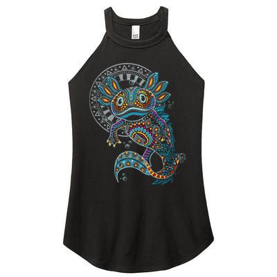 Axolotl Art Aztec Mexico Mexican Women's Perfect Tri Rocker Tank