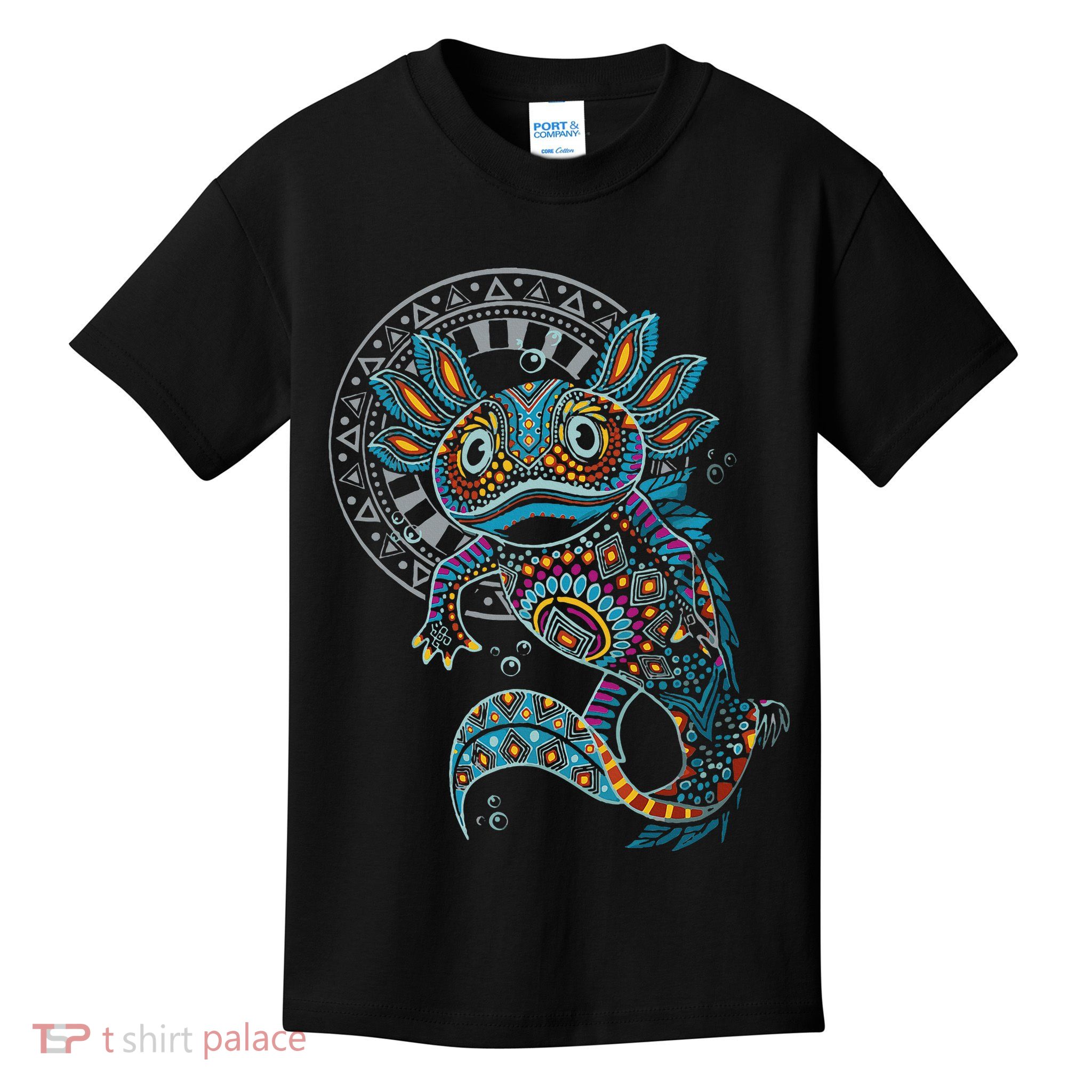 Axolotl Art Aztec Mexico Mexican Kids T-Shirt