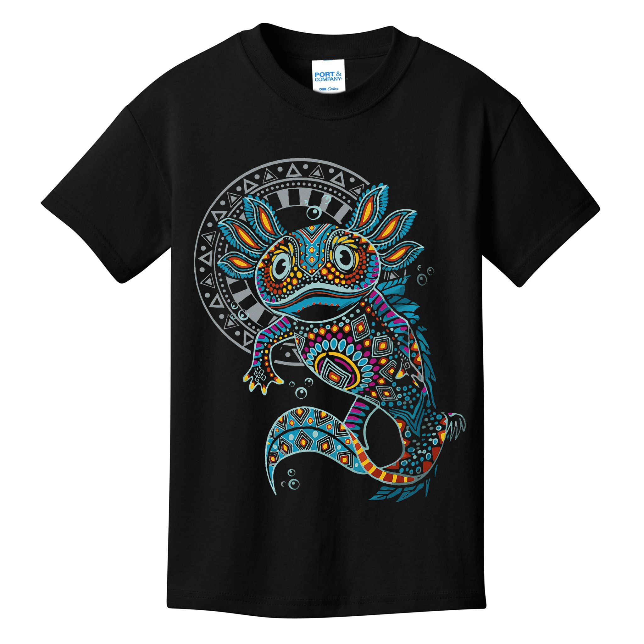 Axolotl Art Aztec Mexico Mexican Kids T-Shirt