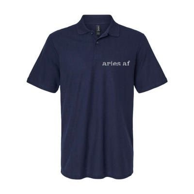 Aries Af Astrology March April Birthday Zodiac Funny Gift Softstyle Adult Sport Polo