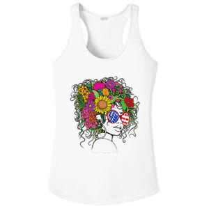 Afro African American  Black Melanin Queen Juneteenth Ladies PosiCharge Competitor Racerback Tank