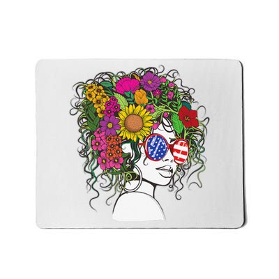 Afro African American  Black Melanin Queen Juneteenth Mousepad