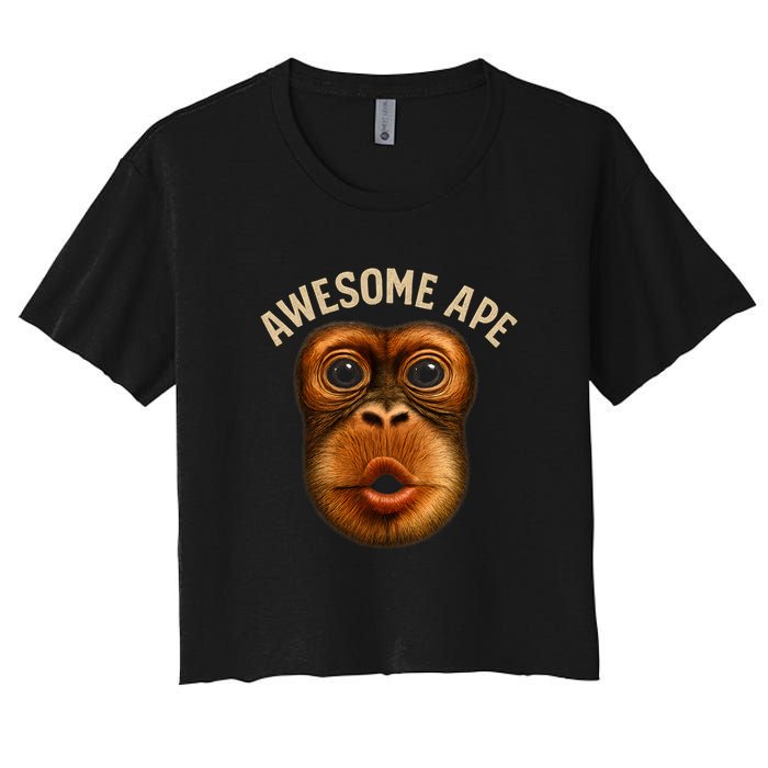 Awesome Ape Women's Crop Top Tee