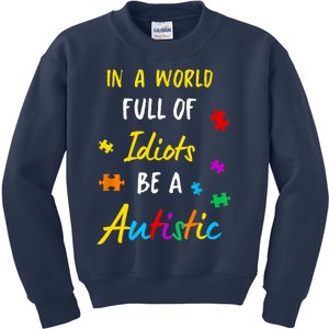 Autism Autistic Asperger Syndrom Aspie Puzzle Autist Support Kids Sweatshirt