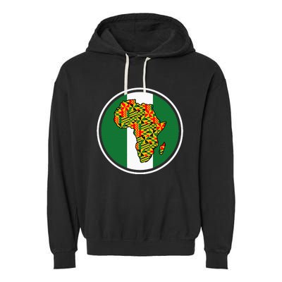 African Americans African Countries Nigeria Garment-Dyed Fleece Hoodie