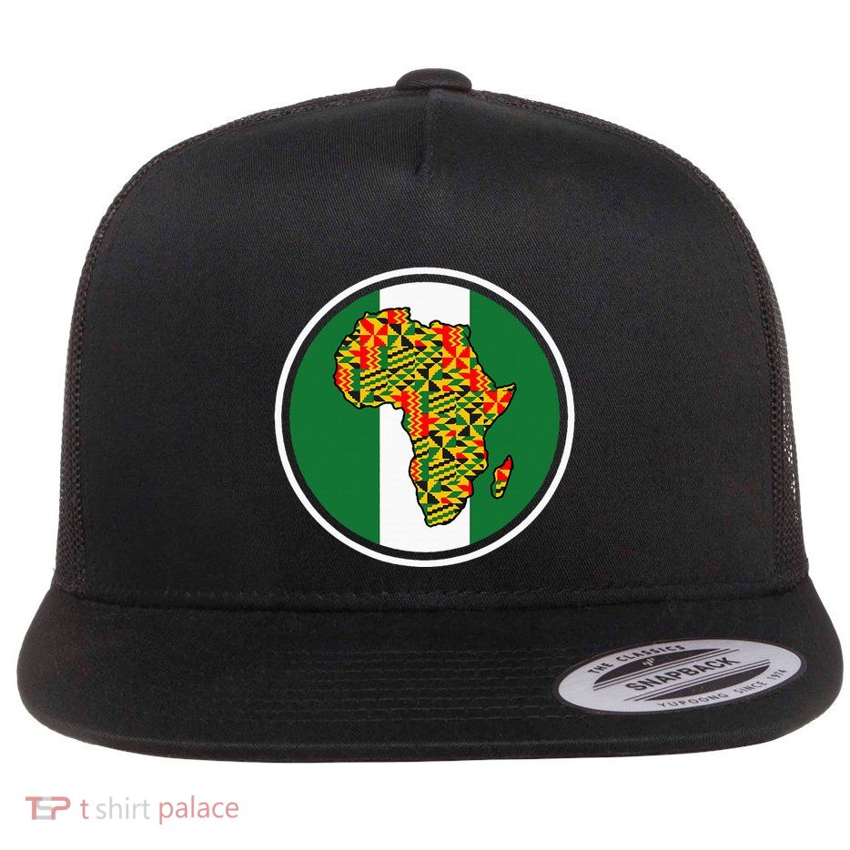 African Americans African Countries Nigeria Flat Bill Trucker Hat