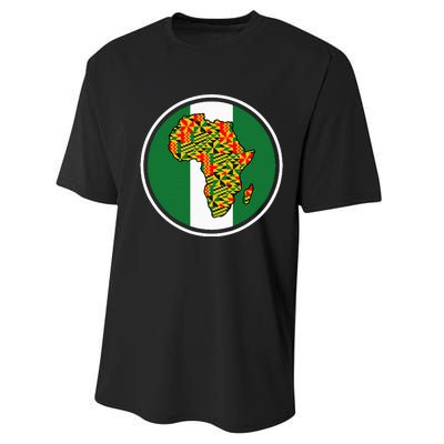 African Americans African Countries Nigeria Performance Sprint T-Shirt