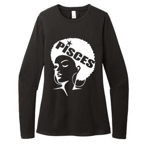 African American Afro Pisces Zodiac Great Gift Womens CVC Long Sleeve Shirt