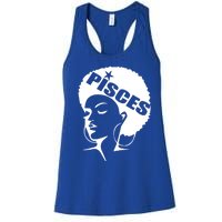 African American Afro Pisces Zodiac Great Gift Women's Racerback Tank