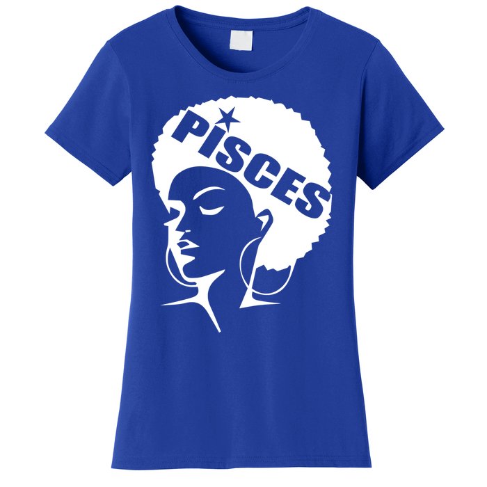 African American Afro Pisces Zodiac Great Gift Women's T-Shirt