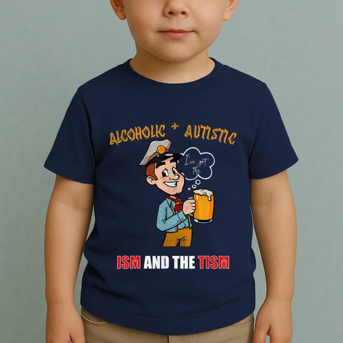 Alcoholic And Autistic IVe Got The Ism And The Tism Toddler T-Shirt