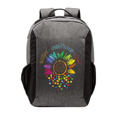 Autism Awareness Accept Understand Love ASD Rainbow Flower Vector Backpack