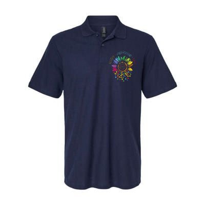 Autism Awareness Accept Understand Love ASD Rainbow Flower Softstyle Adult Sport Polo