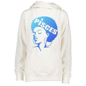 African American Afro Pisces Zodiac Great Gift Womens Funnel Neck Pullover Hood