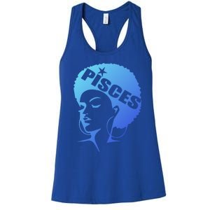 African American Afro Pisces Zodiac Great Gift Women's Racerback Tank